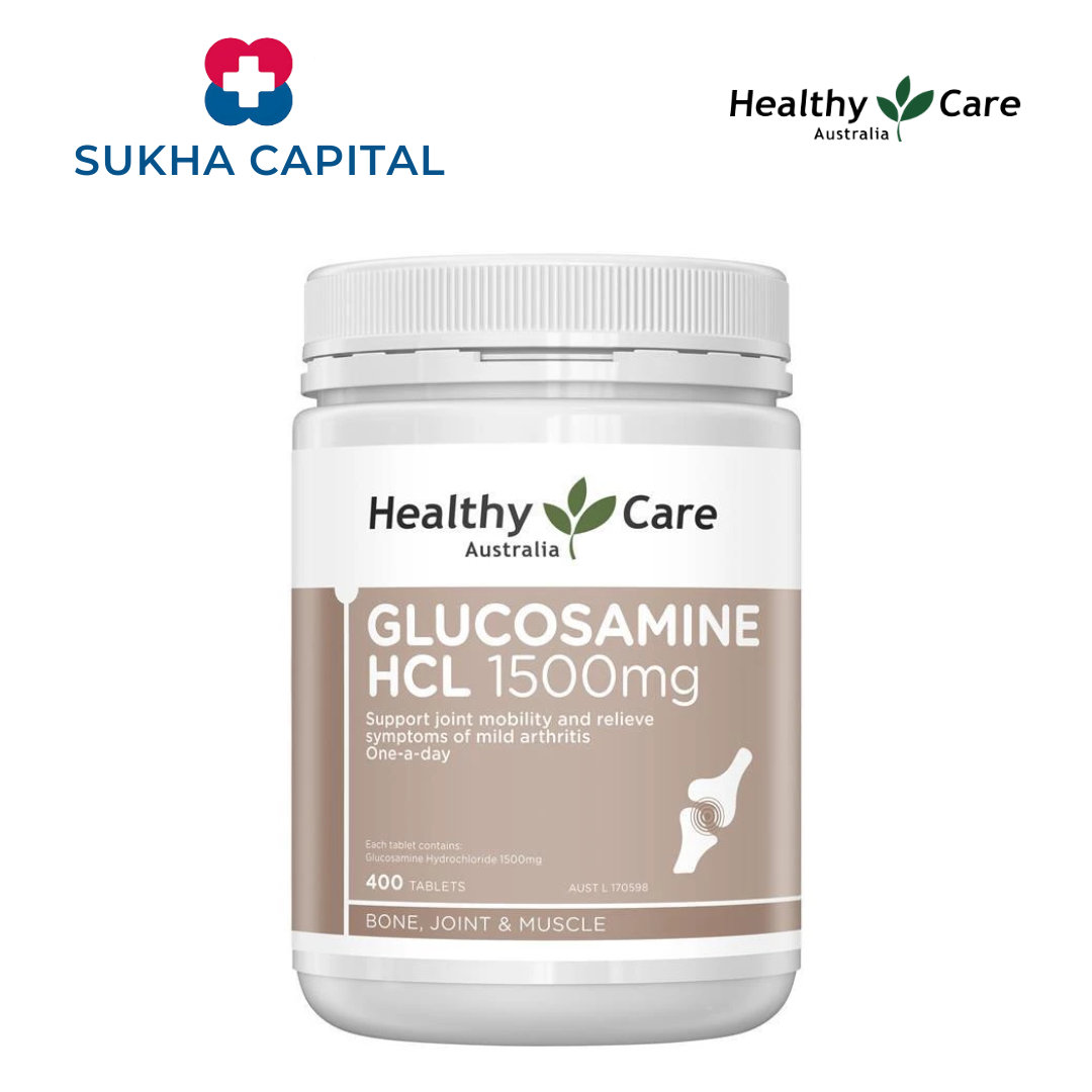 Healthy Care Glucosamine HCL 1500mg Viên uống bổ khớp Úc (400v)